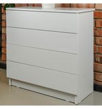 Комод BRABIX "Scandi CM-001", 750х330х730мм, 4 ящика, ЛДСП, белый, 941900, ЦБ013659 -1
