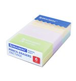 Ластики BRAUBERG PASTEL SOFT НАБОР 6 шт., размер ластика 45*25*10мм, экологичный ПВХ, 271340