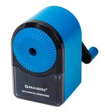 Точилка механическая BRAUBERG ULTRA для чернографитных и цветных карандашей, крепление к столу, цвет корпуса голубой с черным, 271342