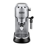 Кофеварка рожковая DELONGHI Dedica EC685.M, 1350 Вт, объем 1,1 л, ручной капучинатор, металлик