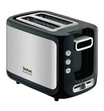 Тостер TEFAL TT365031, 850 Вт, 2 тоста, 7 режимов, механическое управление, металл/пластик, серебристый/черный, 7211002582