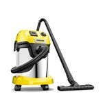 Пылесос хозяйственный KARCHER WD 3 PS, мусоросборник 17 л, мощность 1000 Вт, желтый, 1.628-190.0