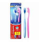 Зубная щетка НАБОР (1+1) COLGATE "Массажер", средней жесткости, ш/к 13405, FCN20845