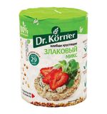 Хлебцы DR.KORNER "Злаковый микс", хрустящие, 90 г, пакет, 601090065