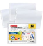 Папки-файлы перфорированные горизонтальной ориентации А4 BRAUBERG КОМПЛ. 100 шт, 35мк