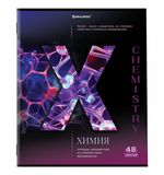 Тетрадь предметная КЛАССИКА SCIENCE 48л, обложка картон, ХИМИЯ, клетка, подсказ, BRAUBERG, 404817