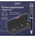 Ручка подарочная шариковая GALANT "Bernini", корпус черный, детали золото, узел 0,7 мм, линия письма 0,5 мм, синяя, 144177