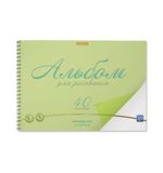 Альбом для рисования обложка пластик, А4, 40 л., гребень, 120 г/м2, перфорация, Erich Krause, "Neon", зеленый, 58605