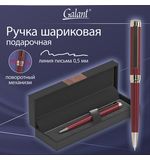 Ручка подарочная шариковая GALANT "Rossi", корпус красный, детали золото, узел 0,7 мм, линия письма 0,5 мм, синяя, 144172