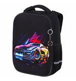 Ранец BRAUBERG LIGHT, 1 отделение, с брелоком, "Neon drift", 36х26х13 см, 272027