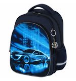 Рюкзак BRAUBERG OPTIMA, 2 отделения, с брелоком, "Night driver", 36х27х18 см, 272096