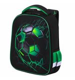 Ранец BRAUBERG KIDS START, 1 отделение, 2 кармана, "Green ball", 35х26х13 см, 272092