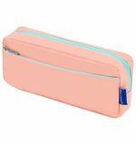 Пенал мягкий BRAUBERG PASTEL, 2 отделения, персиковый, 21х9,5х5 см, 272274