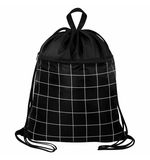 Мешок для обуви BRAUBERG БОЛЬШОЙ, с ручкой, карман на молнии, сетка, 49х41 см, "Checkered", 272404