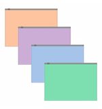 Папка-конверт на молнии ERICH KRAUSE Matt Pastel Bloom А5+, (250х180 мм), ассорти, 0,18 мм, 61170