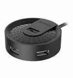 Хаб A4TECH HUB-20, USB 2.0, 4 порта, черный, 1874611