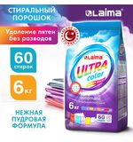 Стиральный порошок-автомат 6 кг LAIMA ULTRA Color, УЛУЧШЕННАЯ ФОРМУЛА, для всех типов тканей, 608538