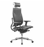 Кресло МЕТТА "YOGA" Y 2DM B2-10D, 2D-спинка, 3D-подголовник, 4D-подлокотники, экокожа, черное