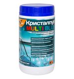 Средство для очистки воды в бассейнах, 1 кг, КРИСТАЛПУЛ MULTI BLUE 5 в 1, таблетки по 20 г, KPMB20S1