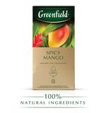 Чай GREENFIELD "Spicy Mango" зеленый с манго, 25 пакетиков по 1,5 г, 1725-10