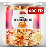 Орехи и сухофрукты NARMAK "Микс Тропический", грецкий орех, кешью, кокос, банан, цукаты, 400 г