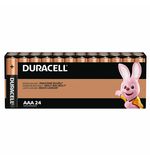 Батарейки КОМПЛЕКТ 24шт, DURACELL Basic ОРИГИНАЛ, ААА (LR03,24А), алкалиновые, мизинч, Б0064969