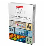 Бумага BRAUBERG DIGITAL SILK мелованная матовая А4, 300 г/м2, 150 л., для полноцветной лазерной печати, 116565