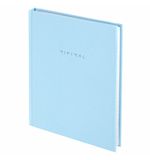 Блокнот МАЛЫЙ ФОРМАТ 110х147 мм, А6, 80 л., твердый, клетка, BRAUBERG "Minimal", голубой, 116450