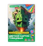 Картон цветной А4 МЕЛОВАННЫЙ, 10 листов, 10 цветов, в папке, BRAUBERG KIDS, M.Craft, 200х290 мм, 116416
