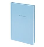 Блокнот А5 134х206 мм, 80 л., твёрдый, клетка, BRAUBERG "Minimal", голубой, 116442