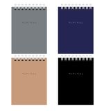 Блокнот МАЛЫЙ ФОРМАТ А7 75х105 мм, 40 л., гребень, картон, клетка, BRAUBERG "Minimal Classic", 116430