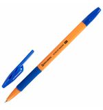Ручка шариковая с грипом BRAUBERG "ULTRA GT ORANGE", СИНЯЯ, корпус оранжевый, линия 0,35 мм, 144052