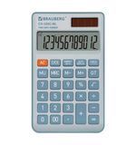 Калькулятор карманный BRAUBERG CX-102C-BL (76x126 мм), 12 разрядов, двойное питание, ГОЛУБОЙ, 272649