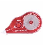 Корректирующая лента BRAUBERG MAXI PLUS, 5 мм х 25 м, механизм перемотки, корпус красный, блистер, 272501