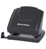 Дырокол BRAUBERG "SUPER", до 30 листов, черный, 272744