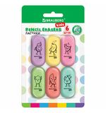 Ластики BRAUBERG KIDS "Fruits", НАБОР 6 штук, 50х23х10 мм, овальные, ассорти, 272669