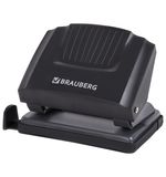 Дырокол BRAUBERG "SUPER", до 20 листов, черный, 272742