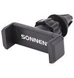 Держатель для телефона в авто на решетку вентиляции SONNEN, зажим до 85 мм, вращение 360°, 354922