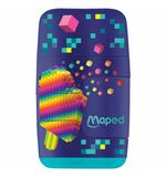 Точилка с ластиком 2 в 1 MAPED (Франция) "Pixel Party Connect", 2 отверстия, 049223