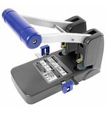 Дырокол металлический МОЩНЫЙ BRAUBERG "EXTRA Heavy duty", до 110 листов, черно-синий, 272721
