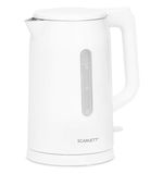 Чайник SCARLETT SC-EK21S31, 1,5 л, 2200 Вт, закрытый нагревательный элемент, двойные стенки, белый