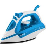 Утюг SCARLETT SC-SI30P17, 2200 Вт, антипригарное покрытие, антинакипь, самоочистка, белый/синий