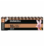 Батарейки КОМПЛЕКТ 24 шт., DURACELL Basic ОРИГИНАЛ, АА (LR6, 15А), алкалиновые, пальчиковые, Б0064986