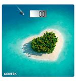 Весы напольные CENTEK CT-2428 "Остров", электронные, вес до 180 кг, квадрат, стекло, с рисунком, CT-2428 Остров