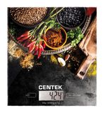 Весы кухонные CENTEK CT-2462 "Специи", электронный дисплей, max вес 5 кг, тарокомпенсация, стекло, CT-2462 Специи
