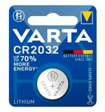 Батарейка 1 шт., VARTA ELECTRONICS, CR2032, литиевая, блистер, 6032101401