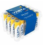 Батарейки алкалиновые "мизинчиковые" КОМПЛЕКТ 24 шт., VARTA ENERGY, ААА (LR03,15А), пластиковый бокс, 4103229224