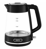 Чайник CENTEK CT-1014, 1,7 л, 2200 Вт, закрытый нагревательный элемент, стекло, черный, CT-1014 Black