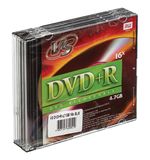 Диски DVD+R (плюс) VS, 4,7 Гб, 16x, Slim Case, КОМПЛЕКТ 5 шт., VSDVDPRSL501