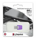 Флеш-диск 64 GB KINGSTON D microDuo 3C, разъем USB 3.1, Type-C, корпус, DTDUO3CG3/64GB
